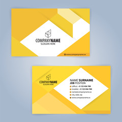 Yellow and White modern business card template, Illustration Vector 10