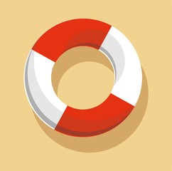 Lifebuoy Vector Illustration