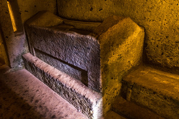 Bed for the dead - Etruscan necropolis