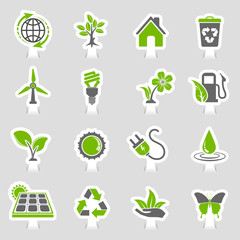Environment Icons Sticker Set