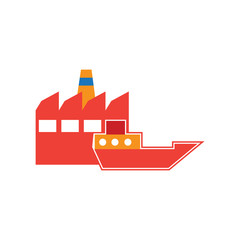 Ship Factory Logo Icon Design
