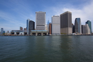 Fototapeta na wymiar Skyline of South Manhattan in New York 