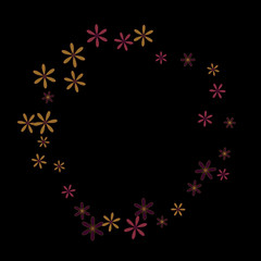 Feminine Floral Pattern with Simple Small Flowers for Greeting Card or Poster. Naive Daisy Flowers in Primitive Style. Vector Background for Spring or Summer Design.
