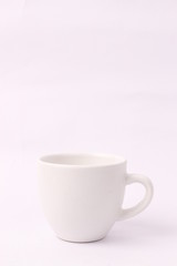 white coffee cup isolated on white background