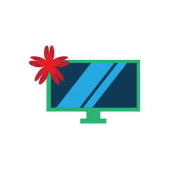 Flower Tv Logo Icon Design