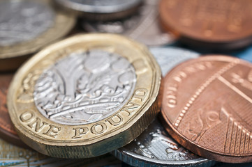 British pounds coins