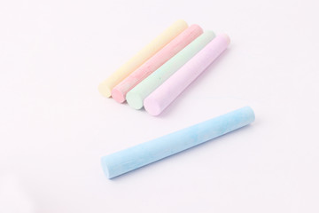 Chalk isolated on white background