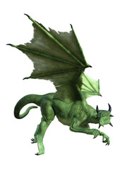 Obraz premium 3D Rendering Fantasy Dragon on White