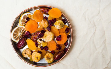 Various dried fruits in a bowl