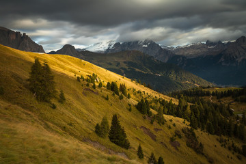 Fototapeta premium Typical beautiful landscape somewhere in Dolomites