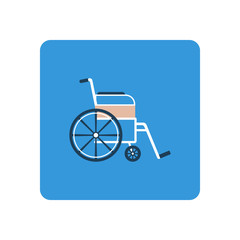 Wheelchair Icon. Flat design. Medical icon Illustration