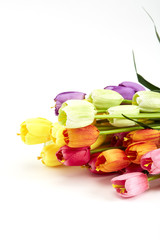 Obraz na płótnie Canvas Bouquet Colorful spring tulips flowers