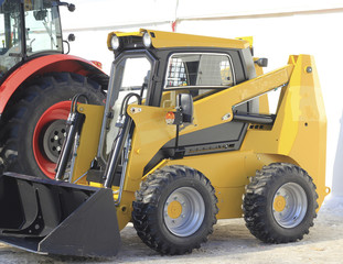 Agricultural machinery, front loader at the exhibition