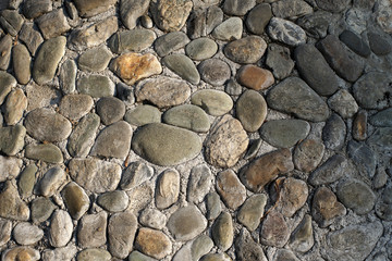 Stone wall texture background natural color. Home, surface.