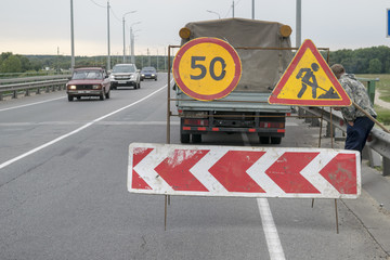 road works special signs
