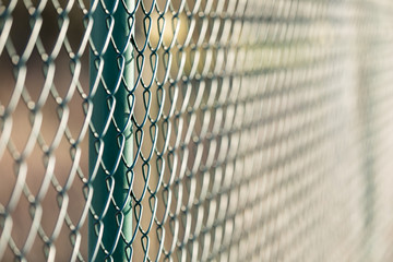 fence metal in sun