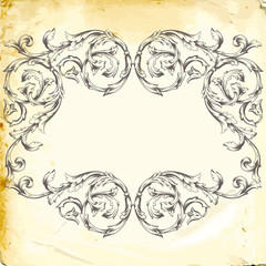 Vector baroque of vintage elements for design. 