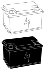 Accumulator battery energy power and electricity icon set vector eps 10