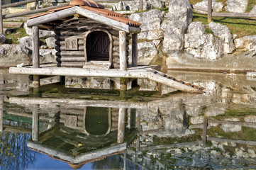 house in a lake