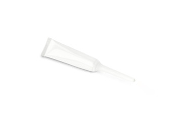Blank white tube mockup. Plastic tube for gel, cream or enema. Isolated object.