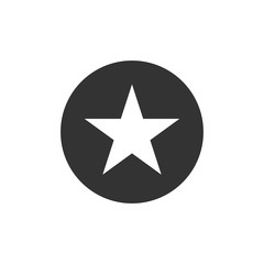 Star icon. Flat vector illustration in black on white background.