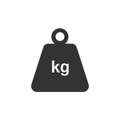 Pictograph of weight. Flat vector illustration in black on white background.