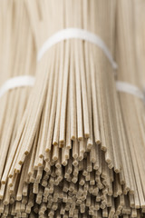 Japanese raw soba noodles bundles