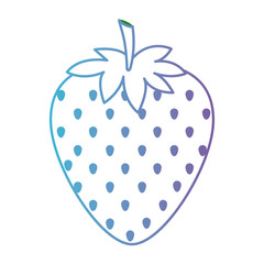 strawberries fresh fruit icon vector illustration design