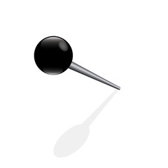 black sphere pin