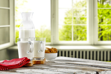 Fresh milk and window space 