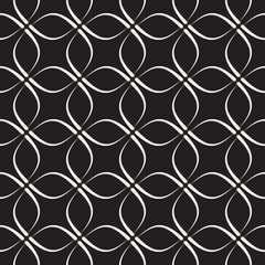 Naklejka premium Vector seamless pattern. Modern stylish texture. Geometric striped ornament. Monochrome lattice