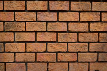 Old Brick wall orange color vintage