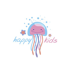 happy kids jellyfish logo