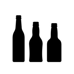 Beer bottle vector icon set