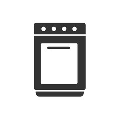 Stove icon. Stove Vector isolated on white background. Flat vector illustration in black. EPS 10