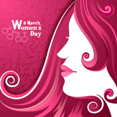 Beautiful woman for Happy International Women's Day greetings Background