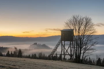 Abwaschbare Fototapete Jagd Jagdturm