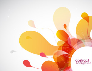 Abstract colored flower background with circles.