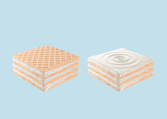 Wafer cubes with Milk