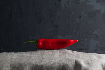 red sweet pepper dark background moody healthy food
