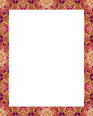 White Frame with Decorated Borders