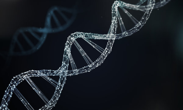 DNA helix for concept of Digital Genetic engineering and gene manipulation