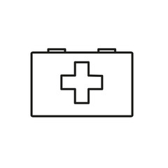 Medical Box Thin Line Icon Symbol Design