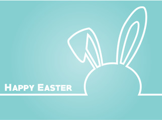 Very Happy Easter,bunny and egg with color background.vector