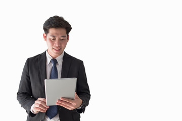 Portrait of happy businessman, Concept of young business people working at home