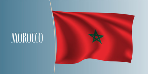 Morocco waving flag vector illustration