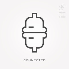 Obraz premium Line icon connected