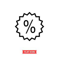 Percent vector icon
