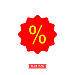 Percent vector icon