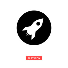 Campaign launch vector icon , rocket symbol